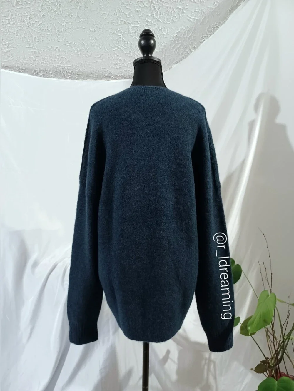 NWT Banana Republic Teal Shadow Italian Alpaca-Wool Blend Sweater Size Large